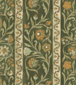 Potter Stripe Wallpaper by Josephine Munsey Green and Orange