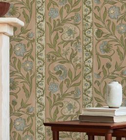 Potter Stripe Wallpaper by Josephine Munsey Plaster Pink