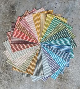 Poulton Stripe Fabric by Fermoie Burgandy