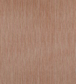 Poulton Stripe Fabric by Fermoie Rust