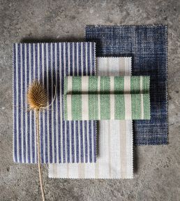 Poulton Stripe Fabric by Fermoie Indigo