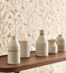 Prairie Wallpaper by Casadeco Terre de Sienne