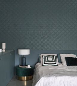 Precision Wallpaper by Casadeco Bleu Marine