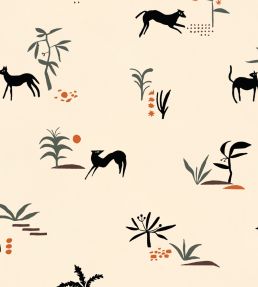 Prehistoric Creatures Wallpaper by Tres Tintas Beige