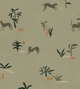 Prehistoric Creatures Wallpaper by Tres Tintas Green