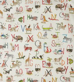 Animal Alphabet Fabric by Prestigious Textiles Fudge