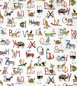 Animal Alphabet Fabric by Prestigious Textiles Paintbox