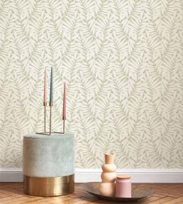 Preston Wallpaper by Casadeco Vert Amande