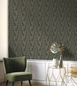 Preston Wallpaper by Casadeco Vert Kaki
