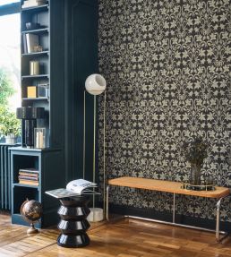 Primrose Wallpaper by Casadeco Noir Fusain