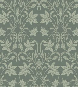 Primrose Wallpaper by Casadeco Vert Sauge