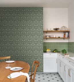 Primrose Wallpaper by Casadeco Vert Sauge