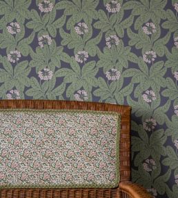 Primula Wallpaper by Langelid Von Bromssen Aubergine