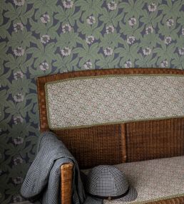 Primula Wallpaper by Langelid Von Bromssen Aubergine