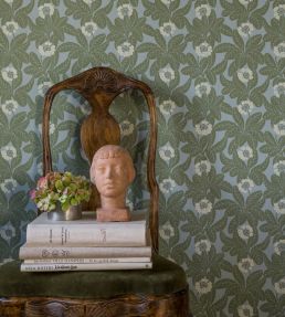 Primula Wallpaper by Langelid Von Bromssen Field Green