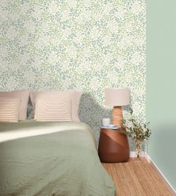 Printemps Wallpaper by Caselio Vert Bleu
