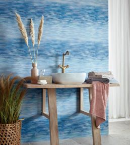 Prism Wallpaper by 1838 Wallcoverings Blue Dusk