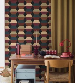 Prisma Wallpaper by Borastapeter Oatmeal/Sahara Sand