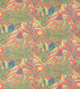 Protea Print Fabric by Thibaut Coral