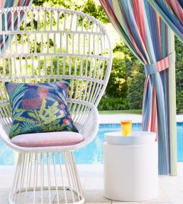 Protea Print Fabric by Thibaut Navy