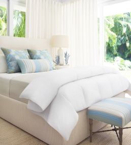 Protea Print Fabric by Thibaut Spa Blue
