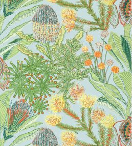 Protea Wallpaper by Thibaut Blue