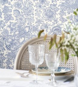 Provence Wallpaper by Casadeco Bleu Porcelaine