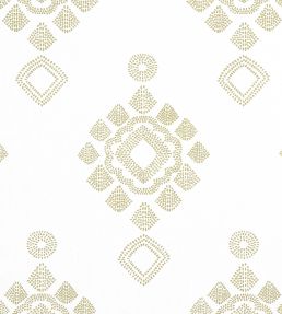 Province Medallion Fabric by Thibaut Camel