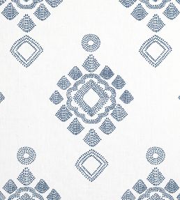 Province Medallion Fabric by Thibaut Navy