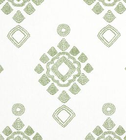 Province Medallion Fabric by Thibaut Spruce