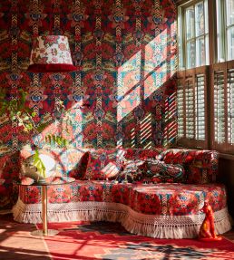Psychedelia Fabric by MINDTHEGAP Red Blue