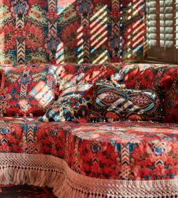 Psychedelia Fabric by MINDTHEGAP Red Blue