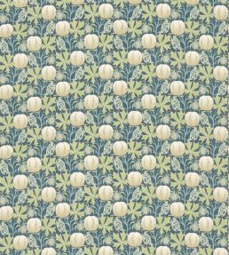 Pumpkins Cotton Fabric by GP & J Baker Green/Blue