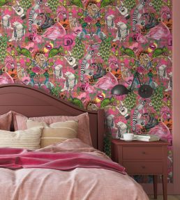 Punk Rocks Wallpaper by Brand McKenzie Hot Pink