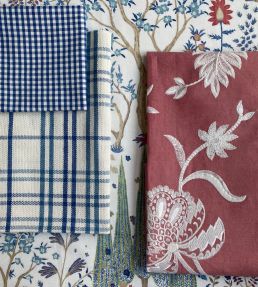 Purbeck Check Fabric by Baker Lifestyle Pink/Green