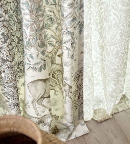 Pure Acorn Sheer Wide Width Fabric by Morris & Co Beige