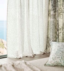 Pure Acorn Sheer Wide Width Fabric by Morris & Co Beige