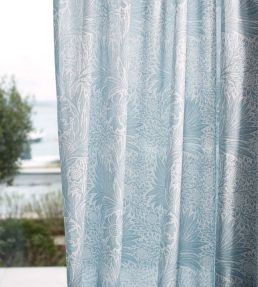Pure Marigold Sheer Wide Width Fabric by Morris & Co Soft Blue