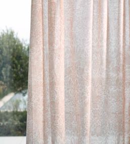 Pure Strawberry Thief Sheer Wide Width Fabric by Morris & Co Blush