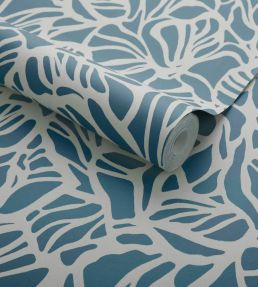 Purity Wallpaper by 1838 Wallcoverings Prussian Blue