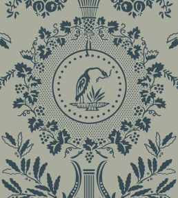 Purnon Wallpaper by Farrow & Ball Pigeon / Hague Blue