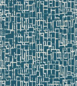 Quadrata Wallpaper by Clarke & Clarke Midnight