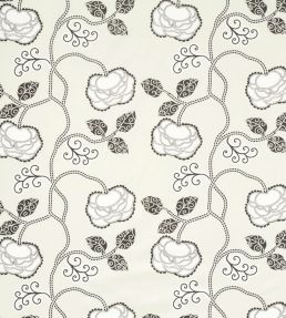 Queen Fruit Chintz Fabric by Schumacher Ebony Ivory