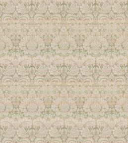 Queen's Damask Fabric by GP & J Baker Green
