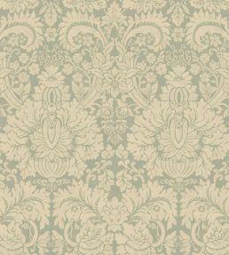Queen's Damask Wallpaper by GP & J Baker Aquamarine