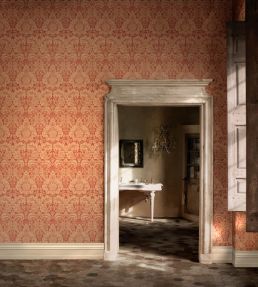 Queen's Damask Wallpaper by GP & J Baker Royal Green