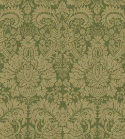 Queen's Damask Wallpaper by GP & J Baker Royal Green