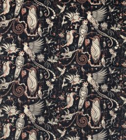 Quetzal Velvet Fabric by Clarke & Clarke Charcoal