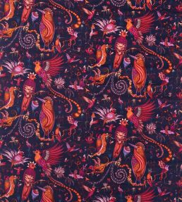 Quetzal Velvet Fabric by Clarke & Clarke Violet