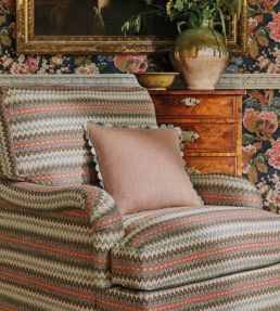 Radcot Stripe Fabric by Colefax and Fowler Aqua
